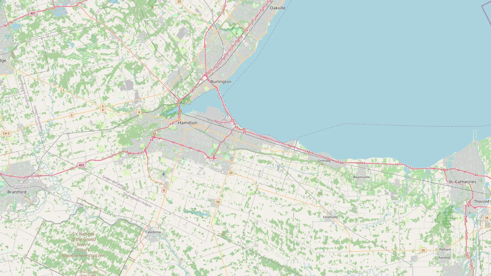 Service area from York Region & north of Toronto to Niagara Falls